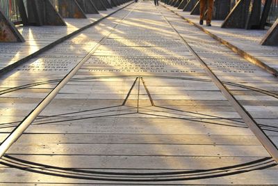 High angle view of road