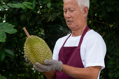 Midsection of man working