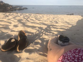 Low section of people on beach