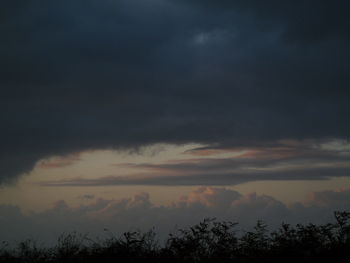 Low angle view of dramatic sky