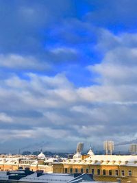 Buildings against blue sky