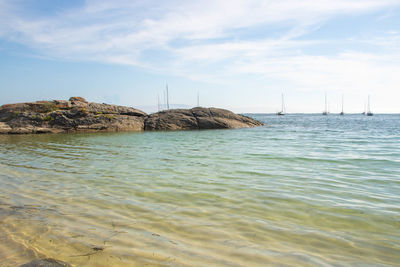 Scenic view of sea against sky