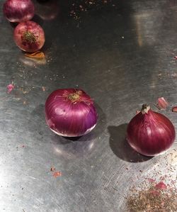 High angle view of fruits on table