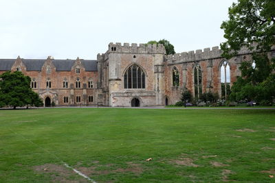 View of historic building against clear sky