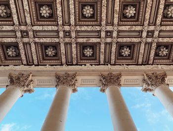 Low angle view of ceiling of building