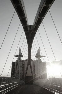 Low angle view of brooklyn bridge