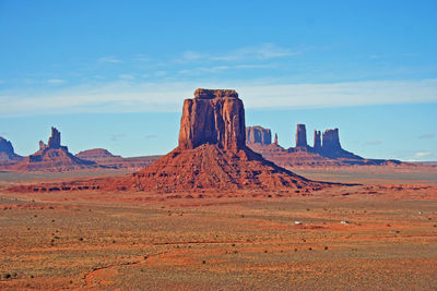 Scenic view of desert against sky