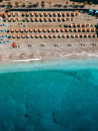 High angle view of swimming pool