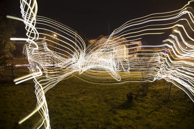 Light trails at night