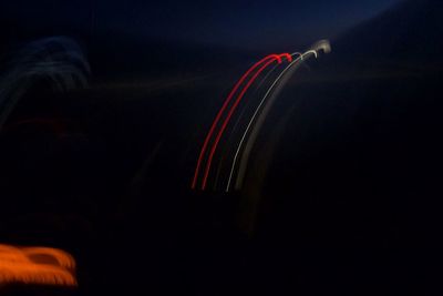 Close-up of light painting at night