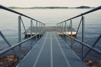 Railing on pier