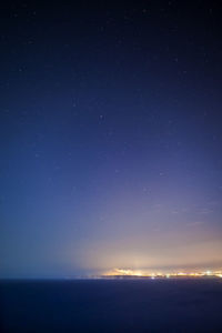 Low angle view of star field against star field