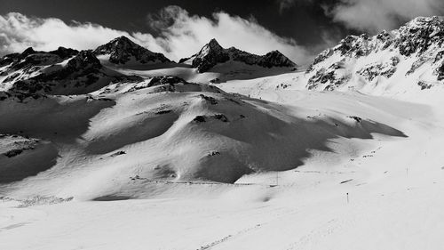 Scenic view of snowcapped mountains