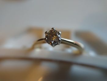 Close-up of silver ring