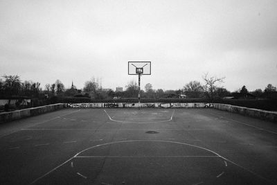 View of basketball hoop against sky