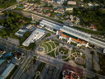 High angle view of cityscape