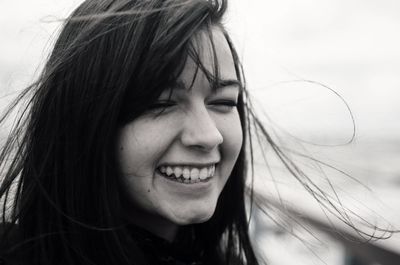 Close-up portrait of young woman