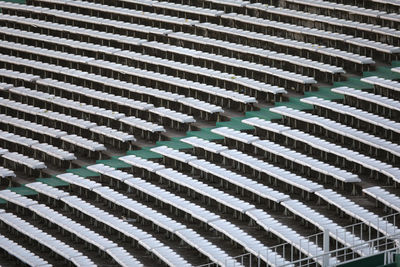 Seats in a stadium