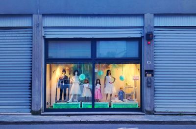 Group of people in front of building