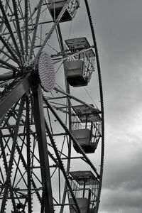 Low angle view of ferris wheel against sky