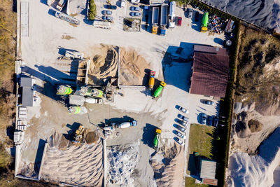 High angle view of crowd