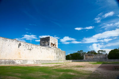View of fort against cloudy sky