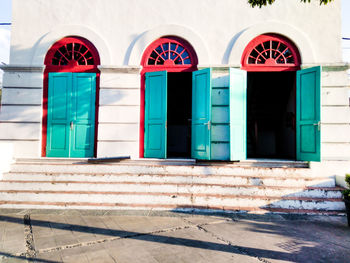 Windows of building