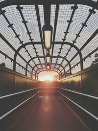 View of empty railroad station platform