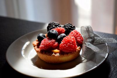 Close-up of dessert in plate