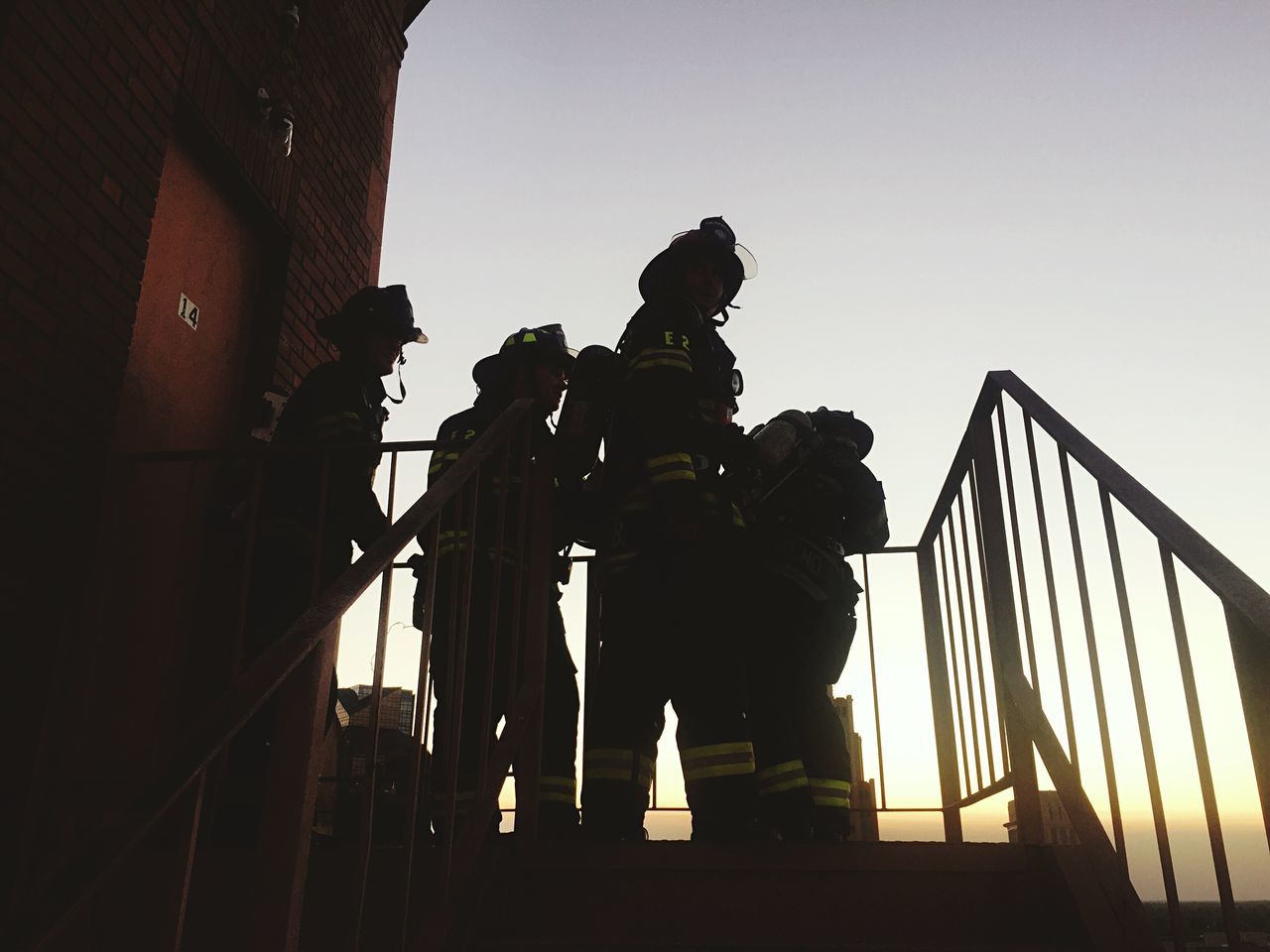 Fireman sunset