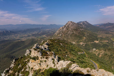 High angle view of landscape against sky