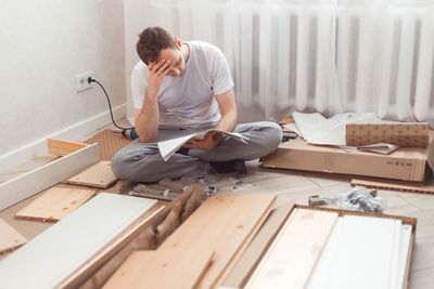 Man working at workshop