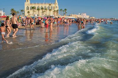 Group of people on beach