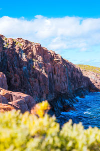 Scenic view of mountain against sky