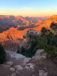 Scenic view of landscape during sunset