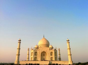 Low angle view of historical building against clear sky