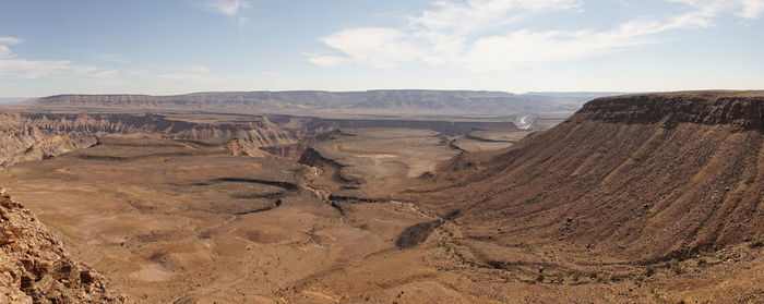 Scenic view of desert against sky