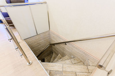 Low angle view of spiral staircase