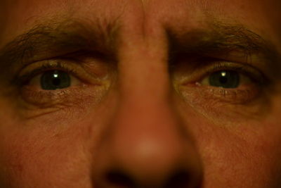 Close-up portrait of man eyes