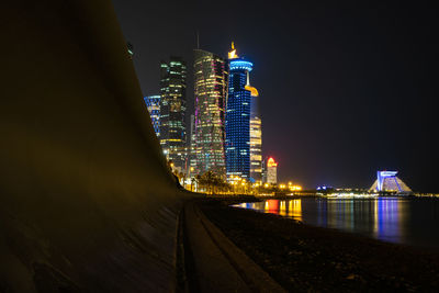 West bay doha at night, qatar, middle east.