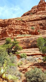 Rock formations on landscape