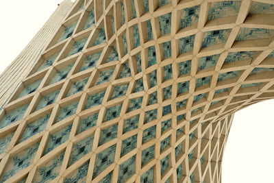 Low angle view of modern building against sky