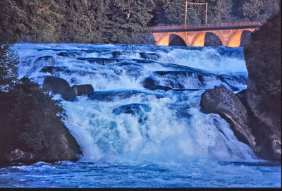 Scenic view of waterfall