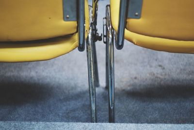 Close-up of chairs