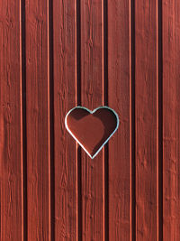 Close-up of heart shape on wood