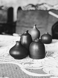 Close-up of objects on table