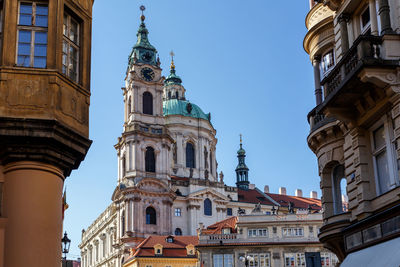 Low angle view of buildings against sky