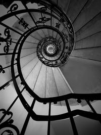 Low angle view of spiral staircase