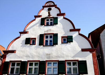 Low angle view of building against clear sky