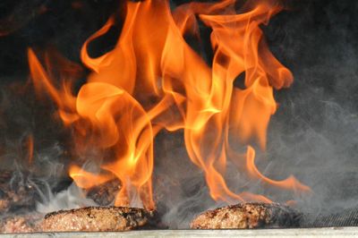 Close-up of food preparing on barbecue